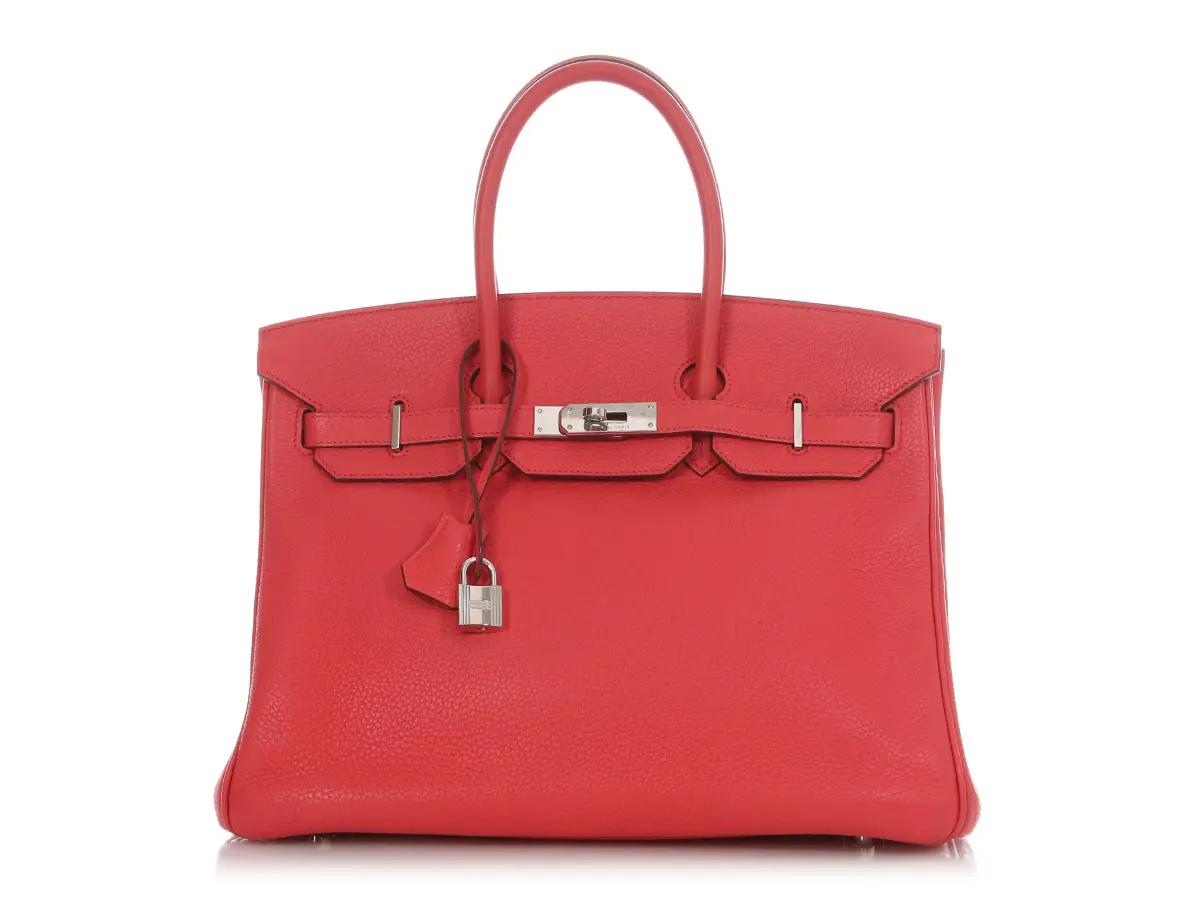 Rose Texas Togo Birkin 35 Palladium Hardware, 2010