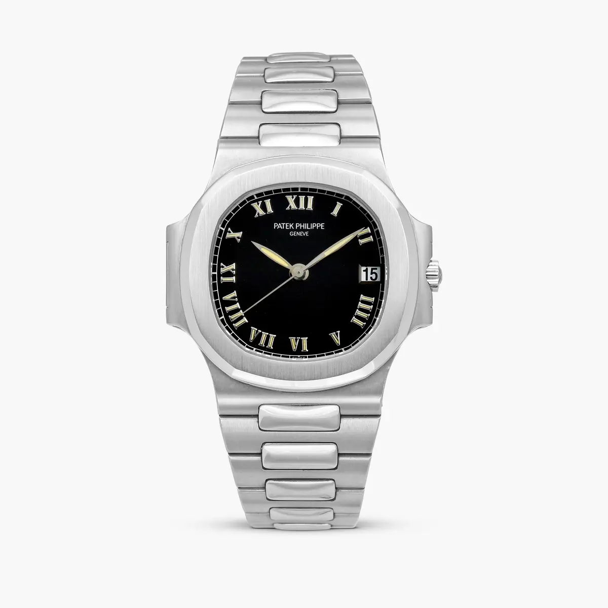 Nautilus (Reference 3800). A stainless steel automatic bracelet watch