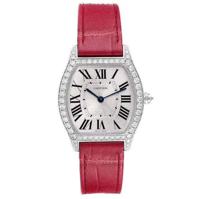 Tortue (Reference WA501009). A 39mm white gold diamond-set manual
