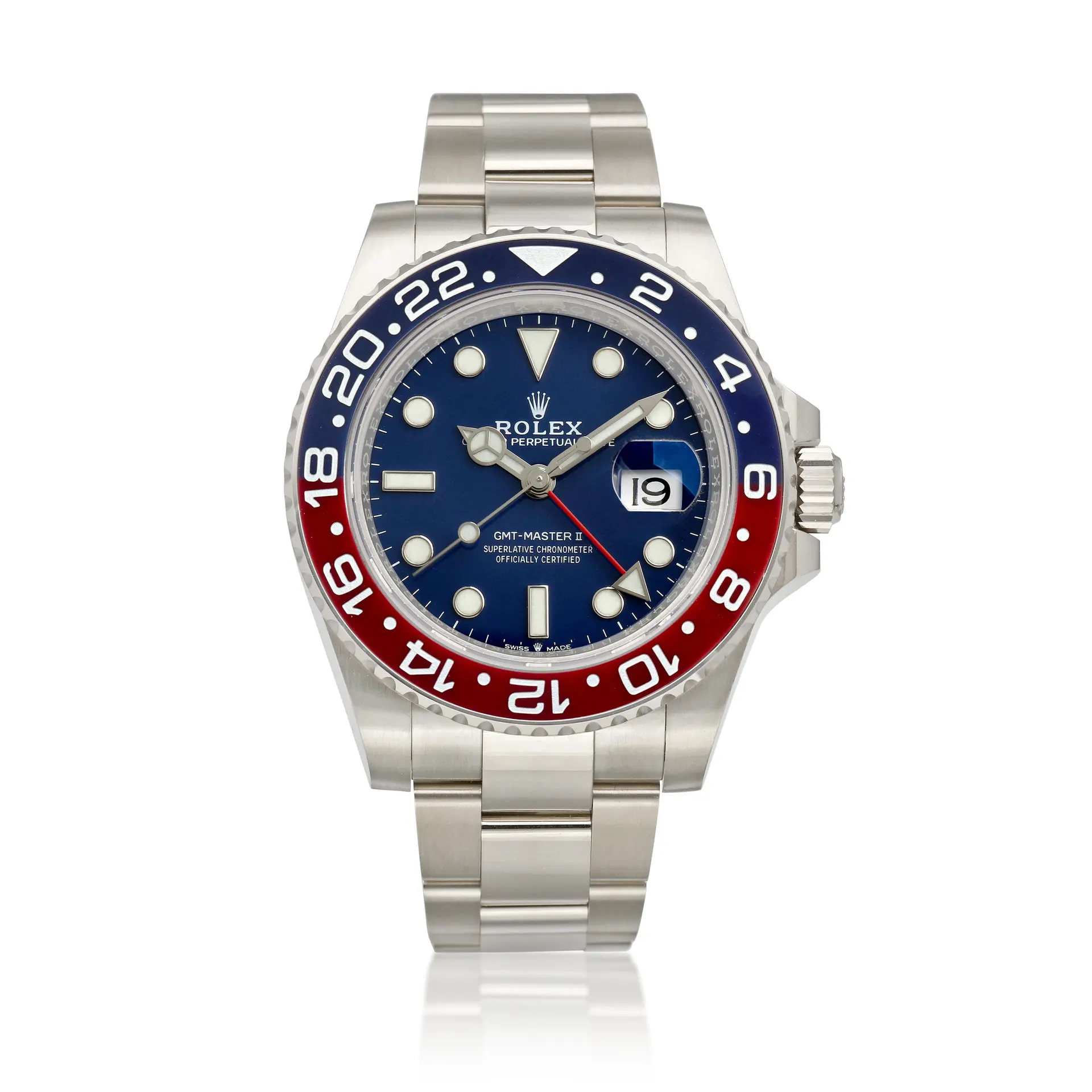 GMT Master II 'Pepsi' (Reference 116719BLRO). A 40mm white gold automatic