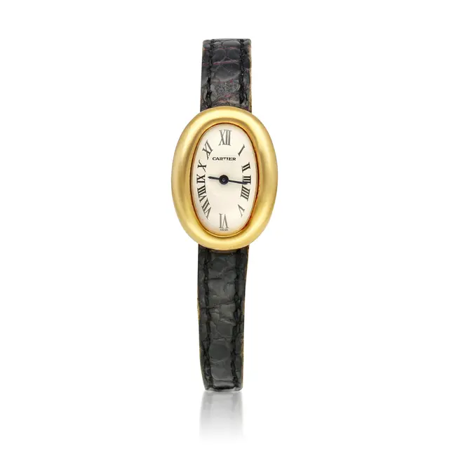 Baignoire Mini (Reference 1960). A 24mm yellow gold quartz wristwatch. 1992