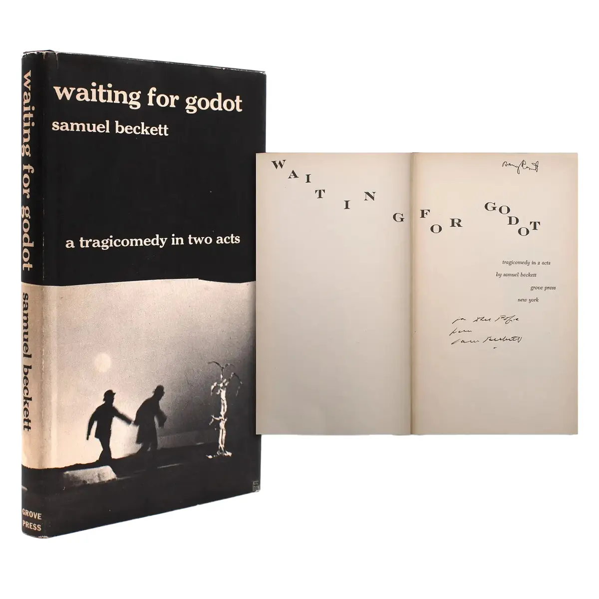 Waiting for Godot Inscribed First Edition in English