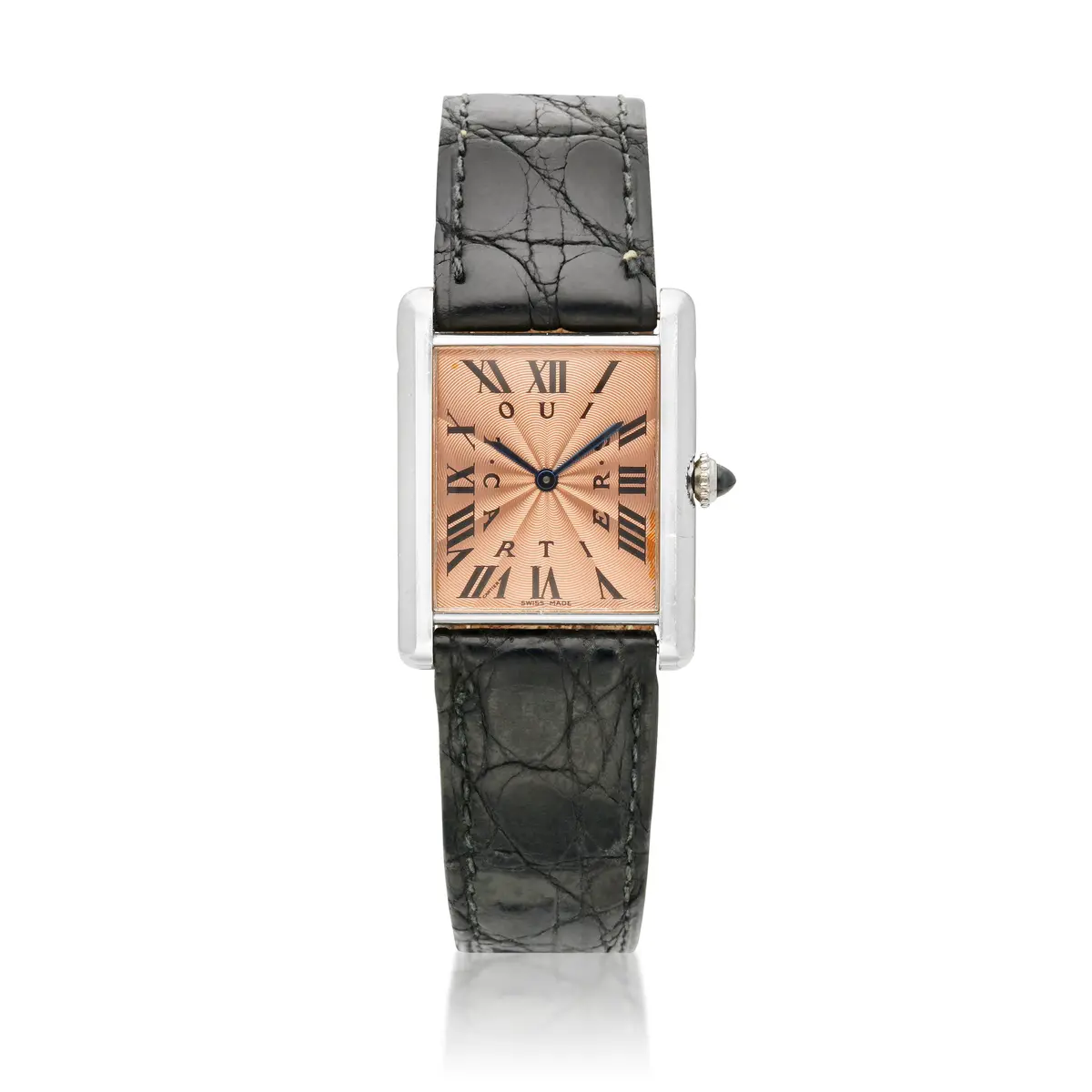 Tank (Reference 1601) A limited edition ultra slim platinum mechanical