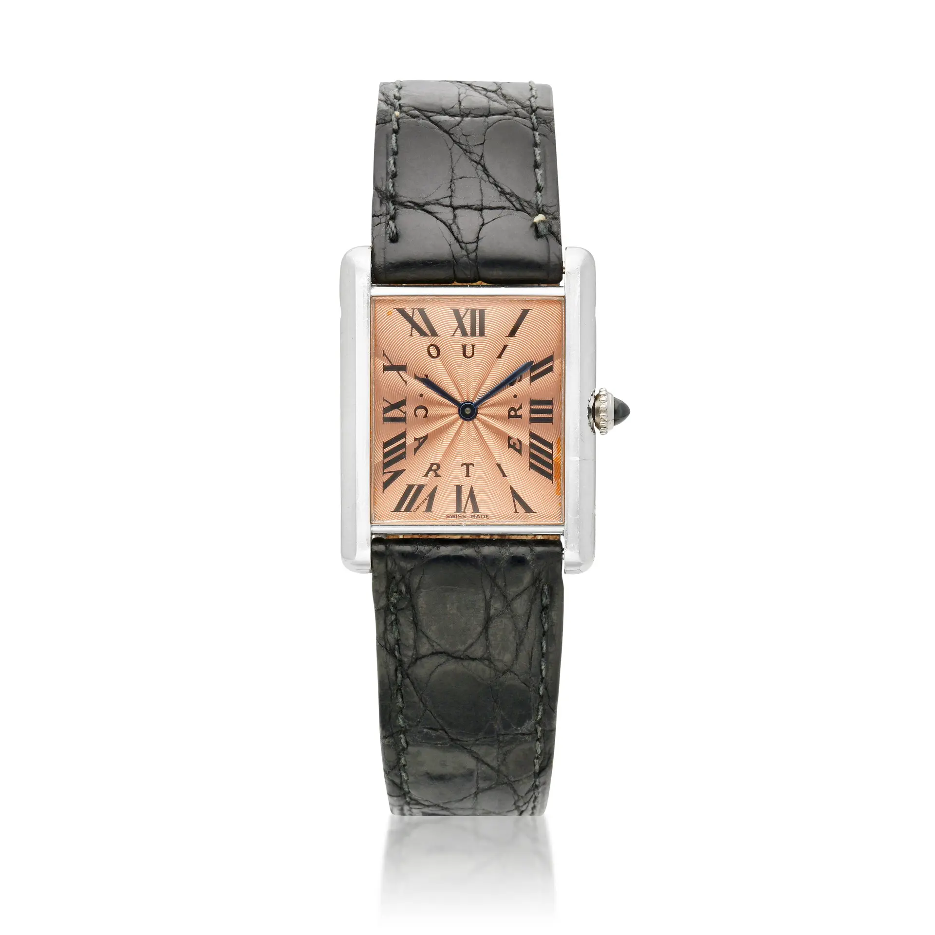 Tank (Reference 1601) A limited edition ultra slim platinum mechanical