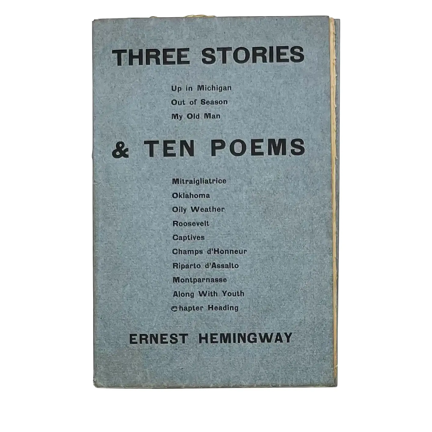 Three Stories And Ten Poems