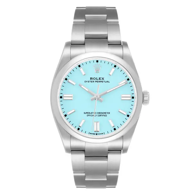 Oyster Perpetual 'Tiffany Blue' Dial (Reference 126000). A 36mm stainless