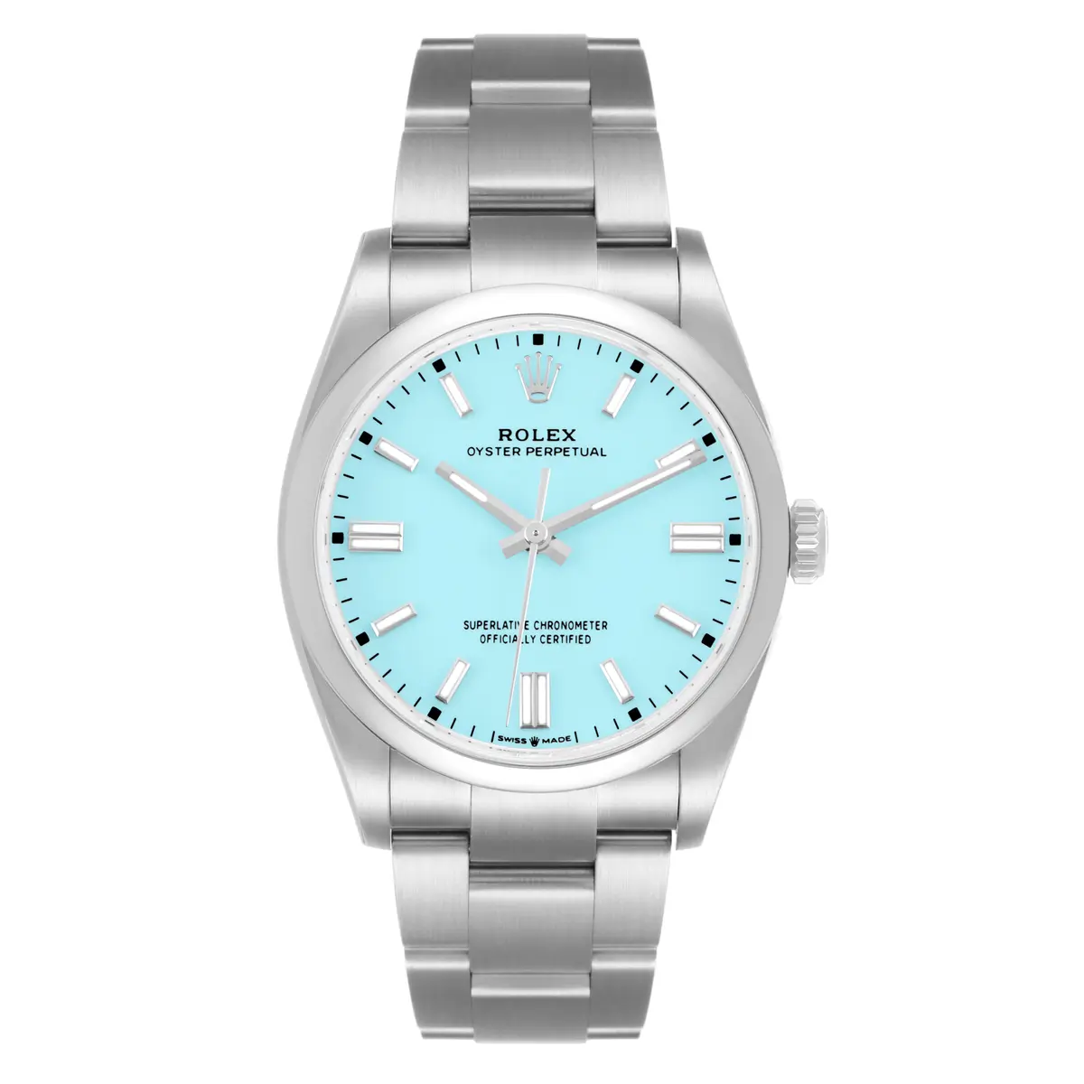 Oyster Perpetual 'Tiffany Blue' Dial (Reference 126000). A 36mm stainless