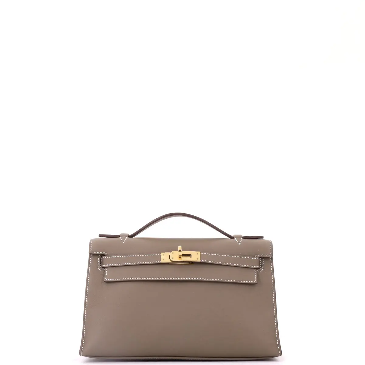 Etoupe Swift Kelly Pochette Gold Hardware, 2026