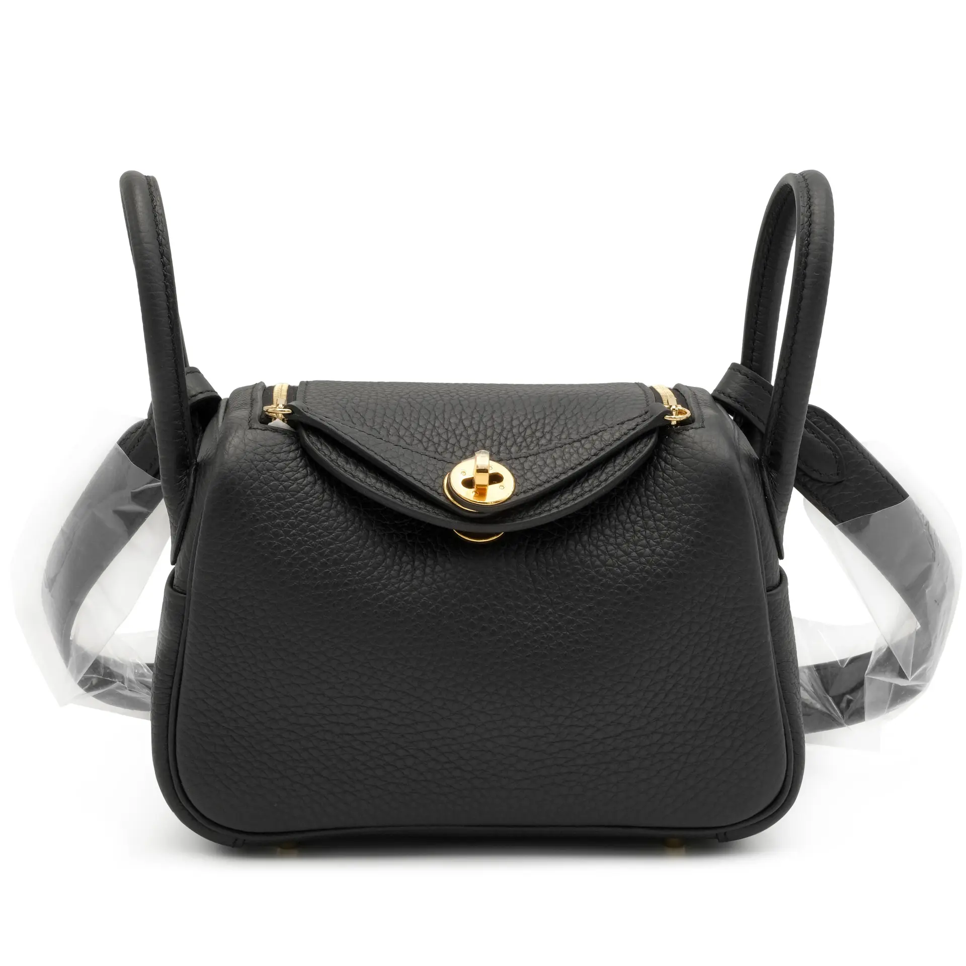 Black Clemence Mini Lindy II Gold Hardware, 2024