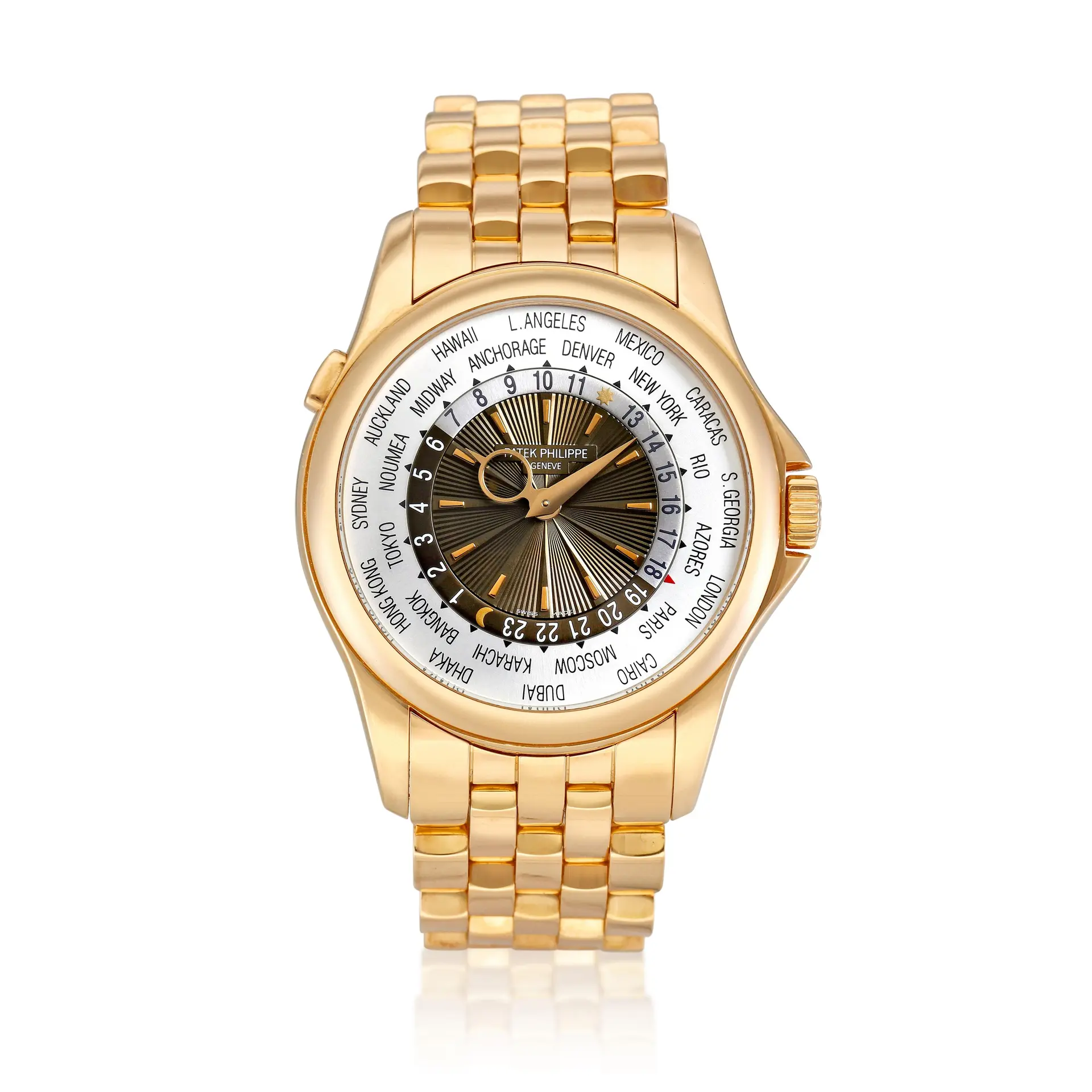 Complications (Reference 5130R). A rose gold world time automatic