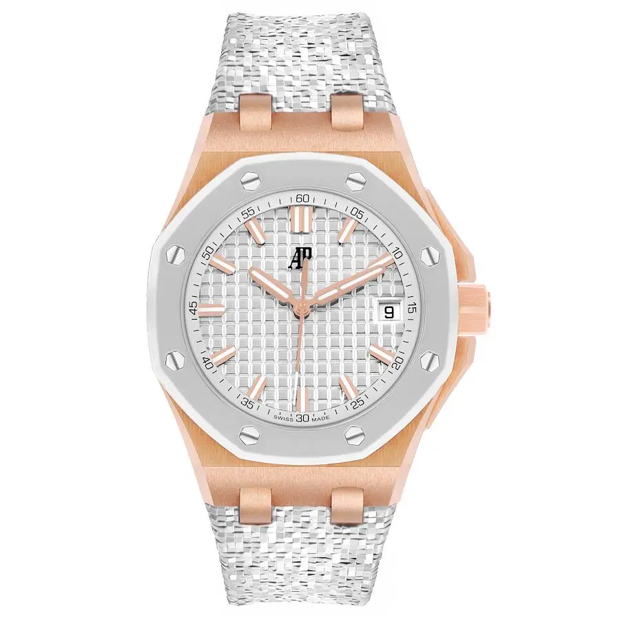 Royal Oak Offshore (Reference 77605OK.OO.A101CA.01). A 37mm rose gold