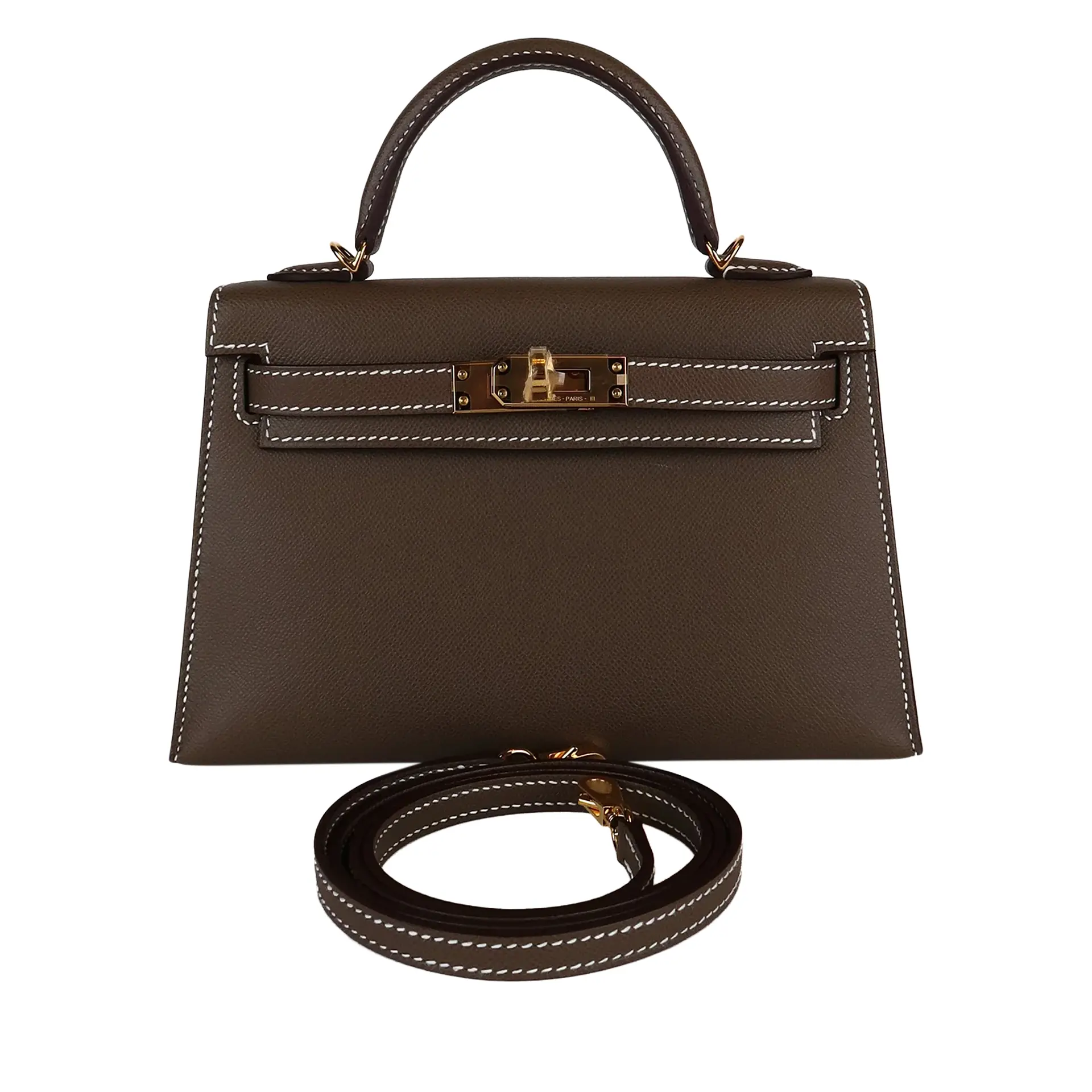 Etoupe Madame Mini Kelly 20 II Gold Hardware, 2023