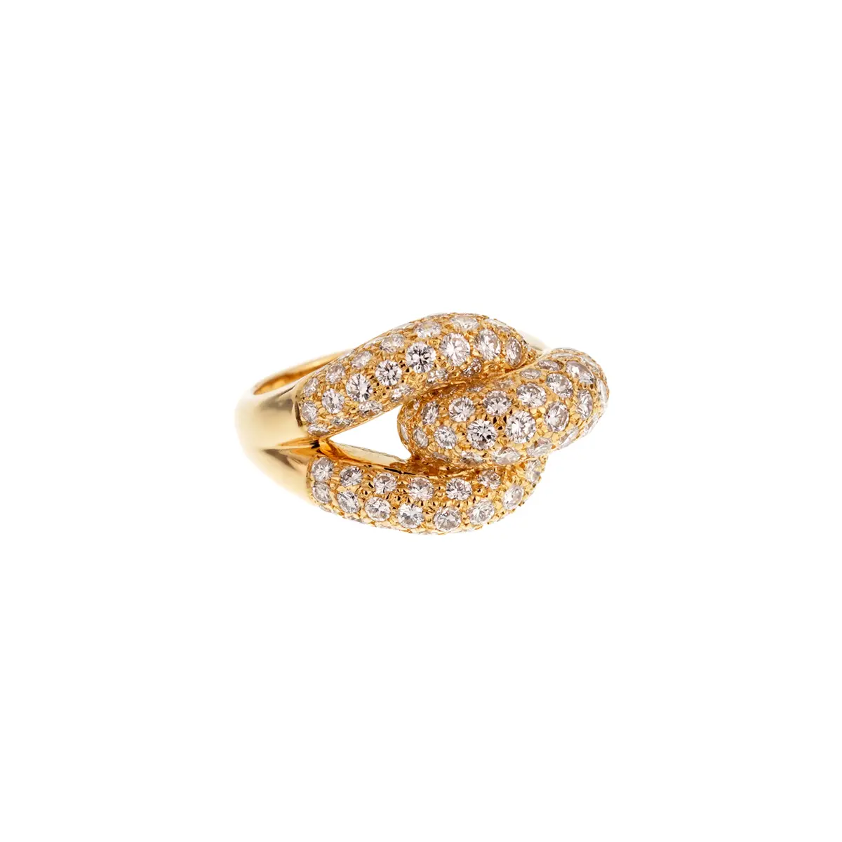 Gold and Diamond Knot Ring