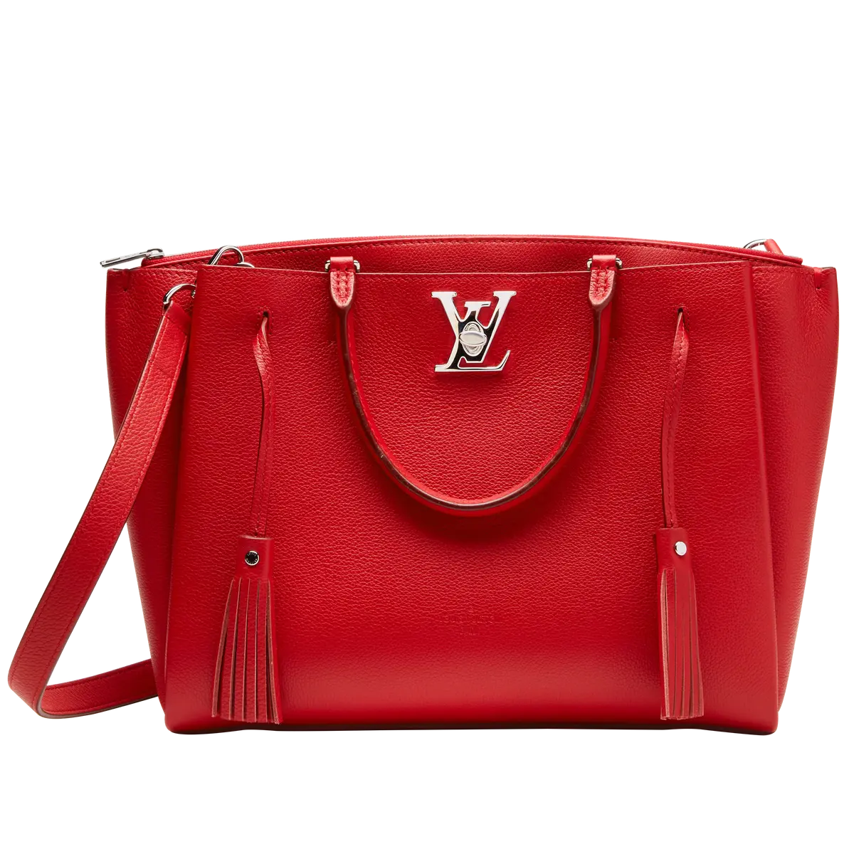 Rubis Calf Skin Lockmeto Silvertone Hardware