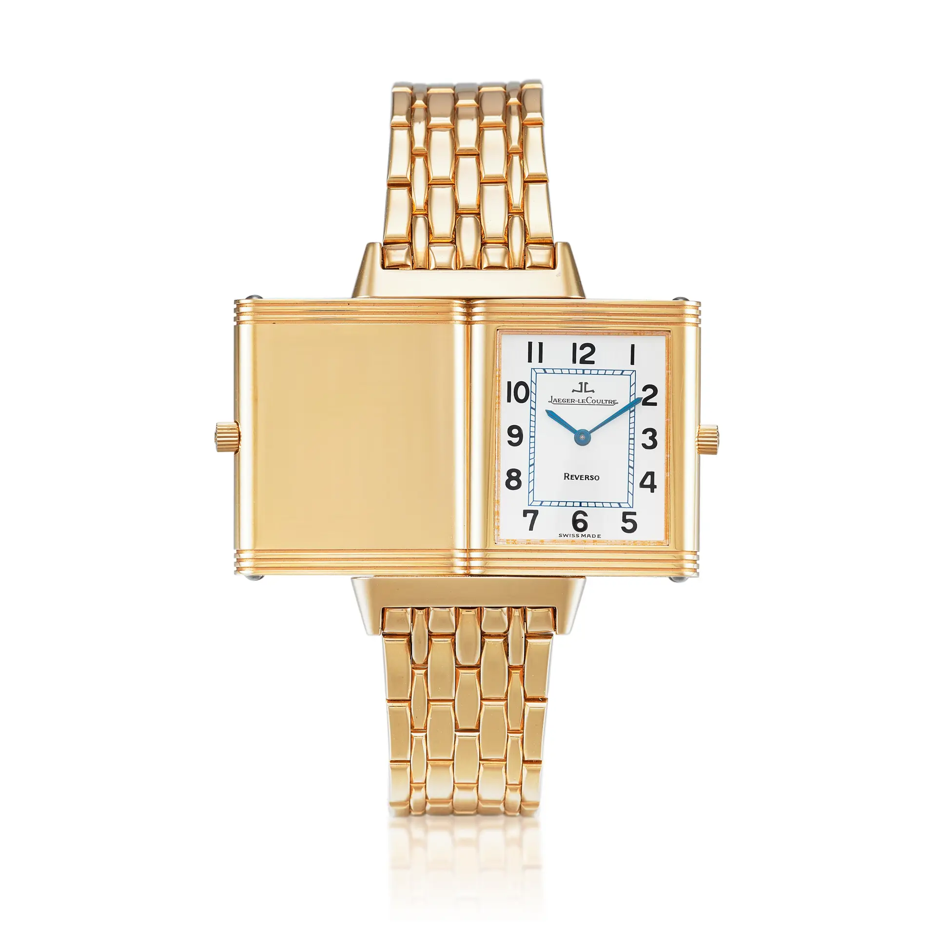 Reverso (Reference 250.2.86). A rose gold mechanical wristwatch with