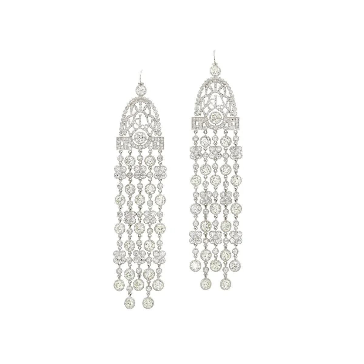 Palladium and 24.06ctw Diamond Earrings