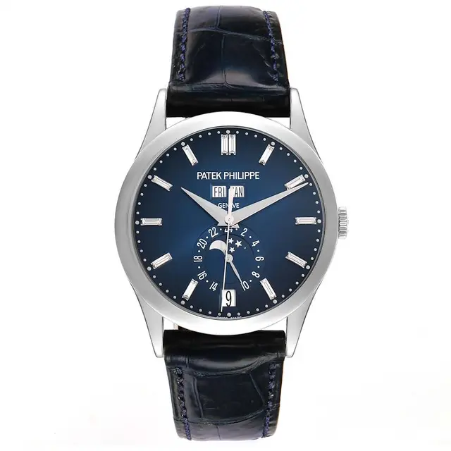 Complications (Reference 5396G-017). A 39mm white gold diamond-set