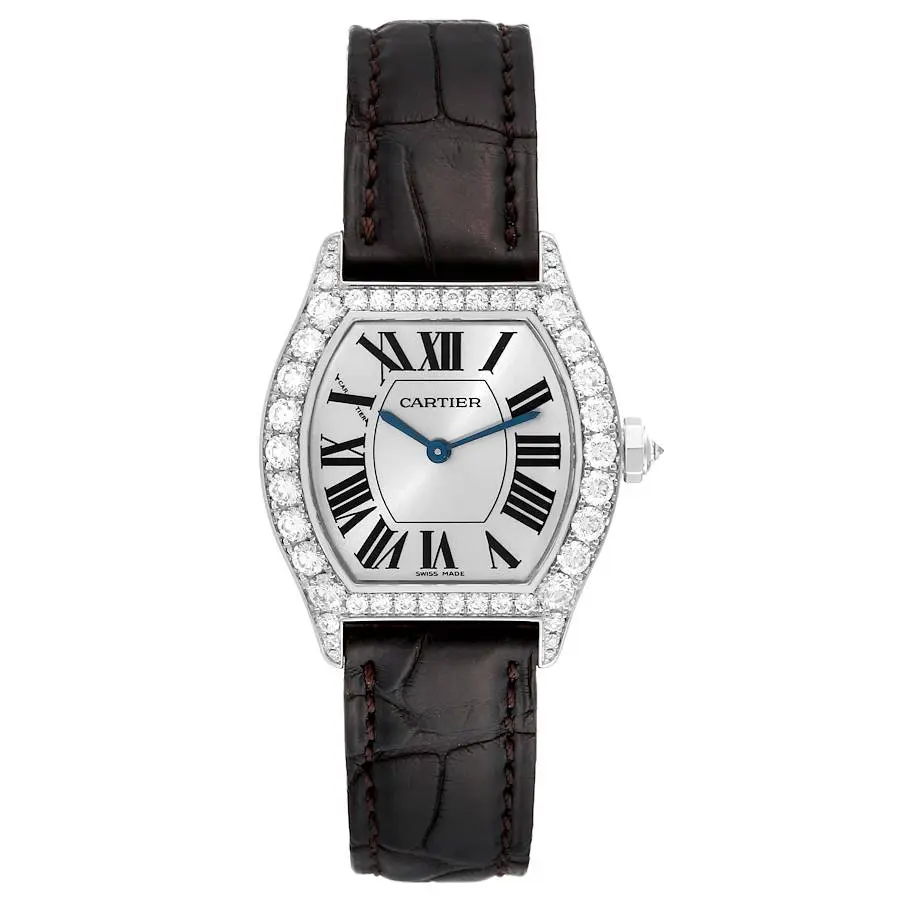 Tortue (Reference WA507231). A 34mm white gold diamond-set manual
