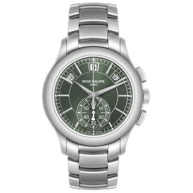 Complications (Reference 5905/1A-001). A 40mm stainless steel automatic
