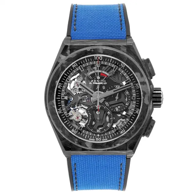 Zenith Defy El Primero (Reference 10.9000.9004). A 44mm black carbon