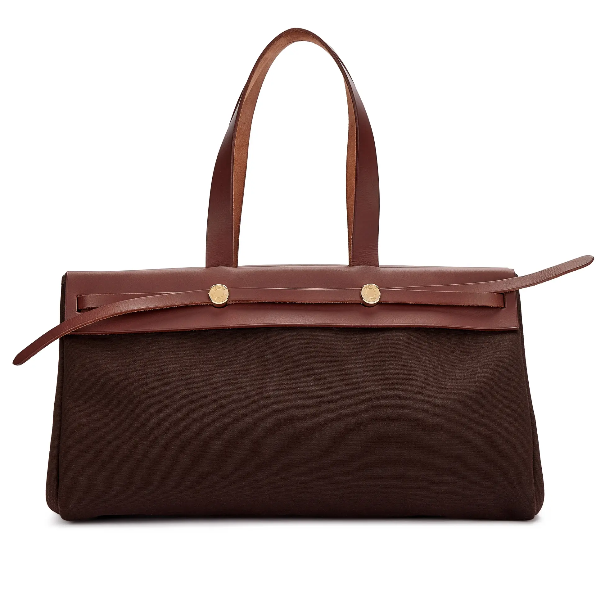 Rouge Sellier Vache Hunter and Ebene Toile 2 in 1 Cabas Herbag MM
