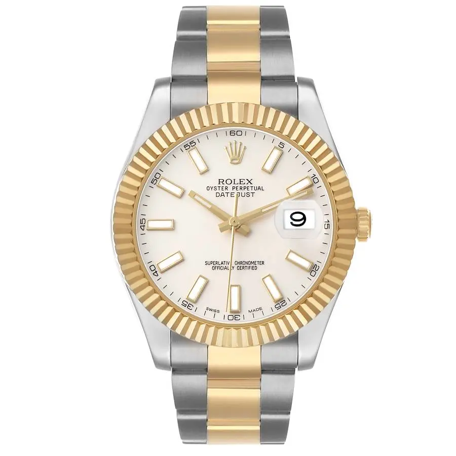 Datejust (Reference 116333). A 41mm yellow gold stainless steel automatic