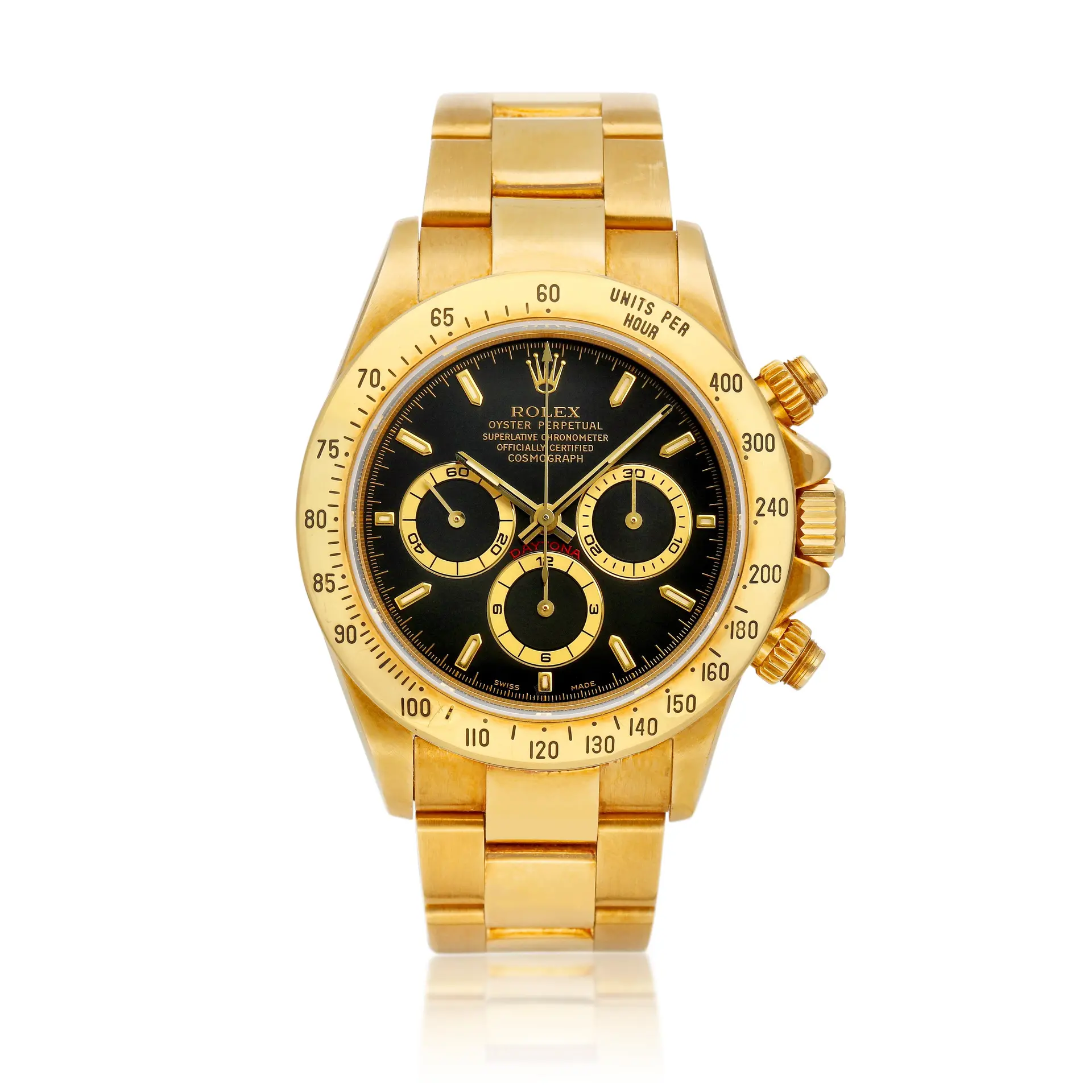 Cosmograph Daytona (Reference 16528). A 40mm yellow gold automatic