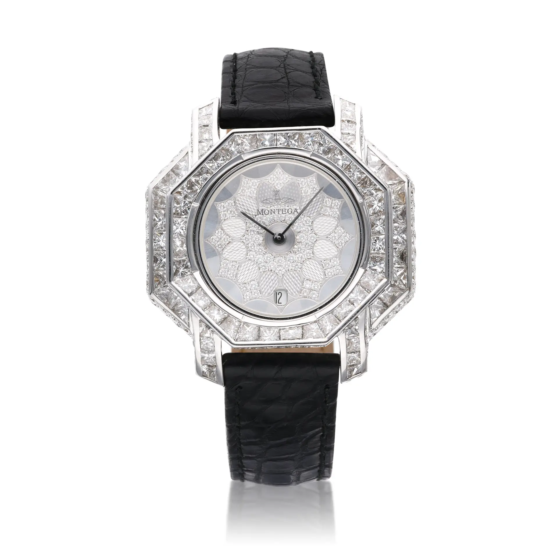 White Gold and Diamond Quartz Wristwatch