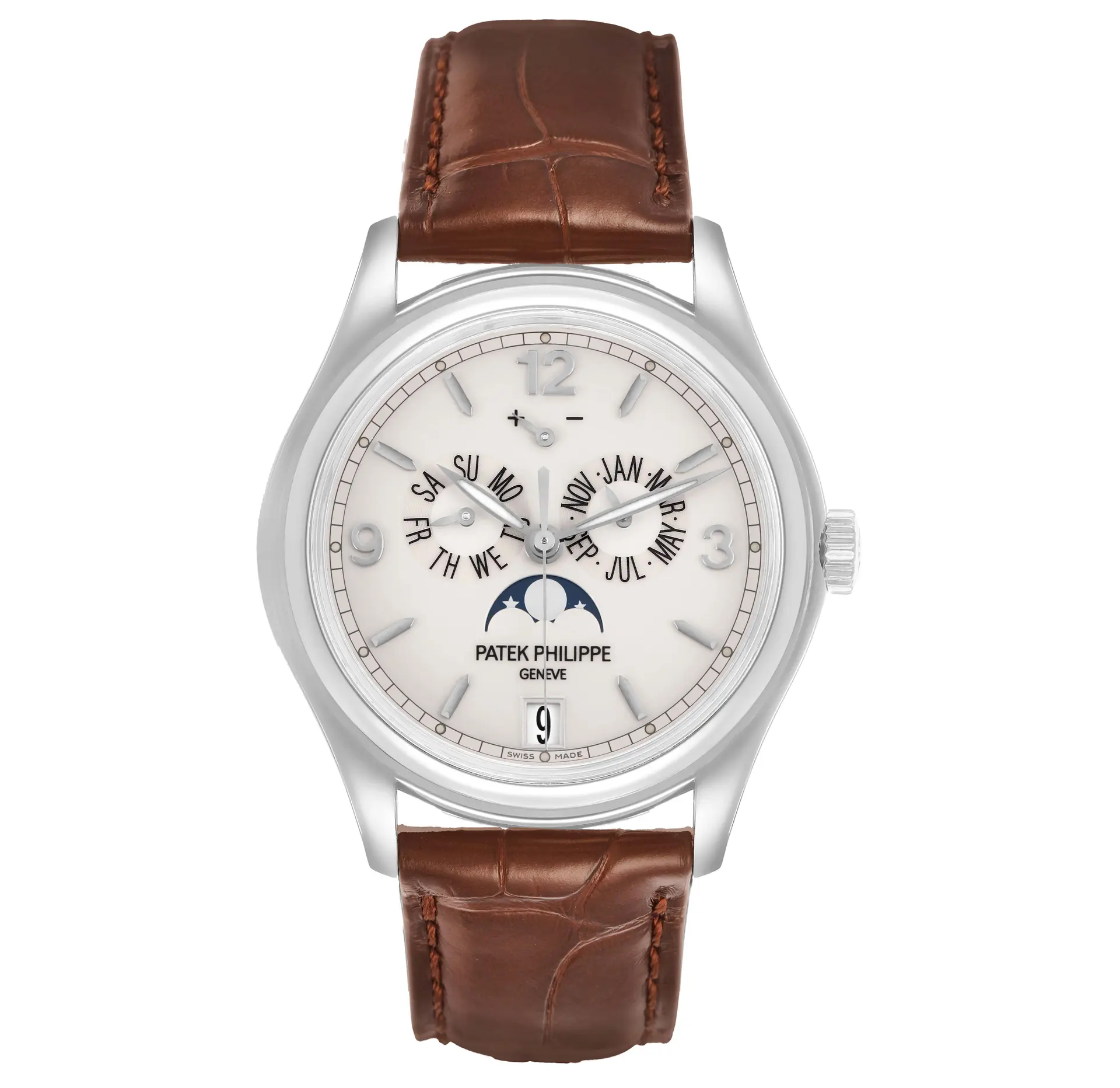Complications (Reference 5146G-001). A 39mm white gold automatic wristwatch