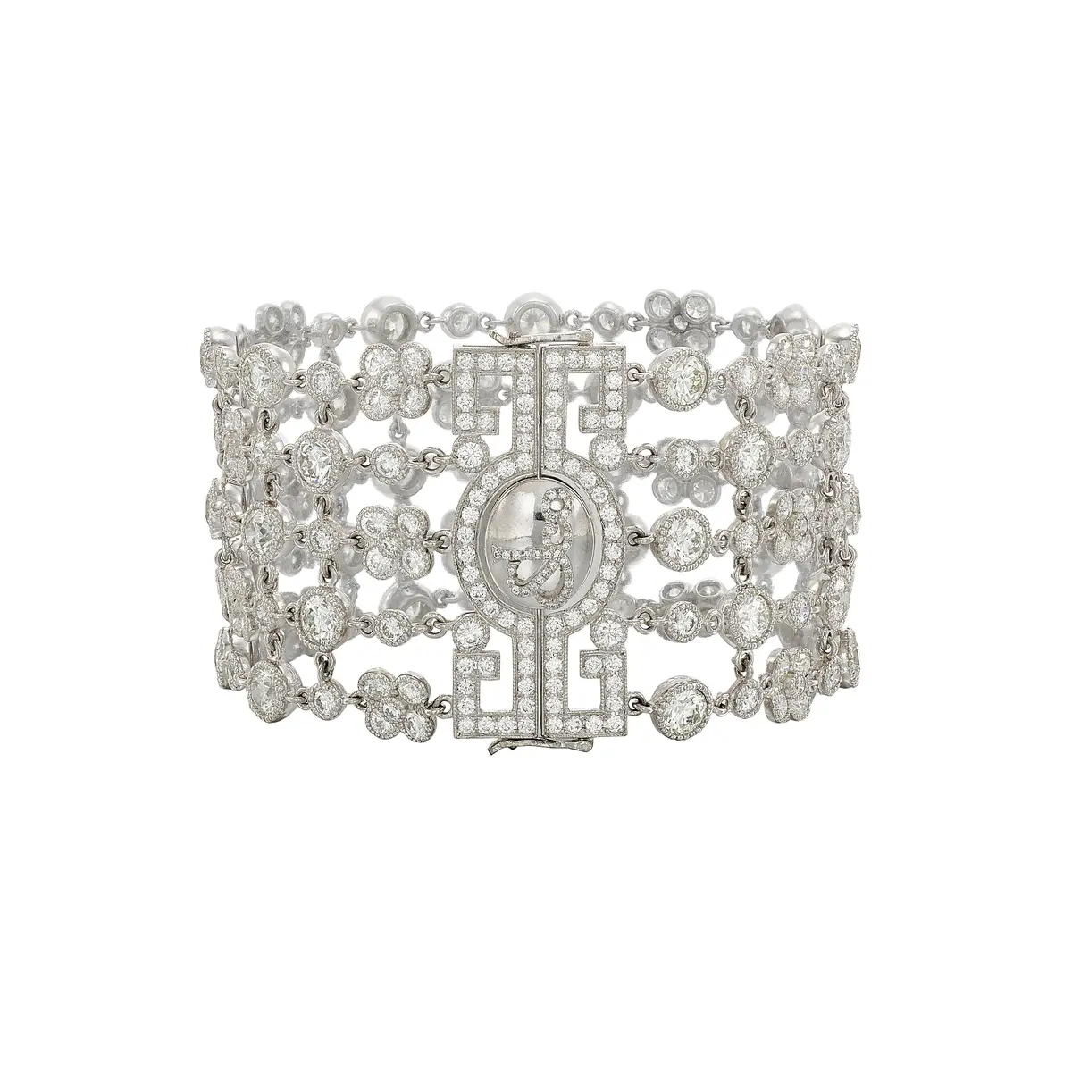 Palladium and 24.00ctw Diamond Bracelet