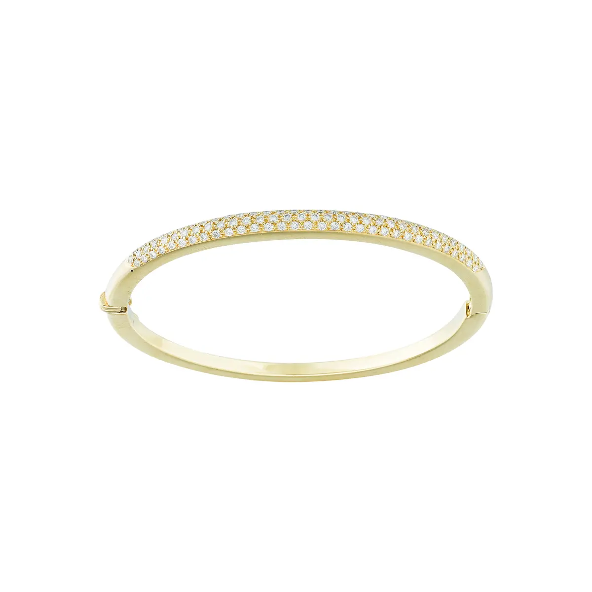 Bracelet jonc or et diamants | Gold and diamond bangle bracelet