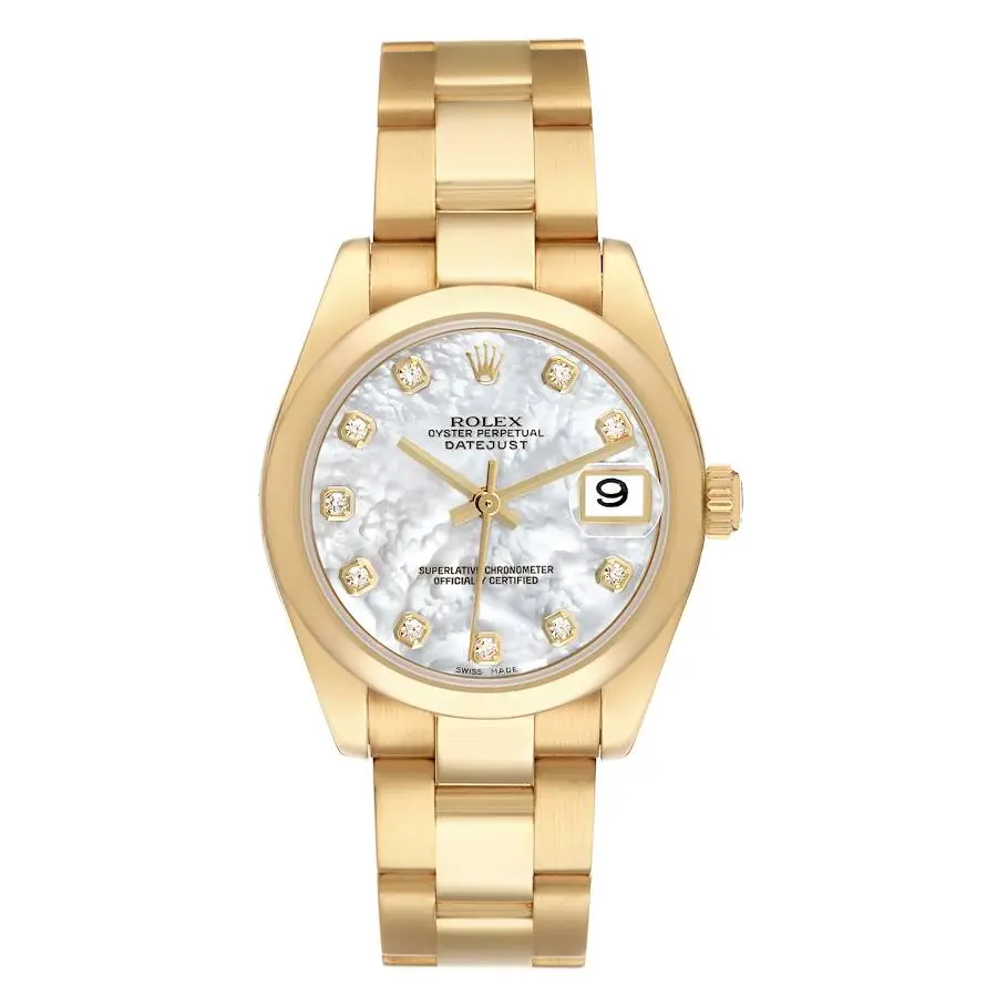 President Datejust (Reference 178248). A 31mm yellow gold diamond-set