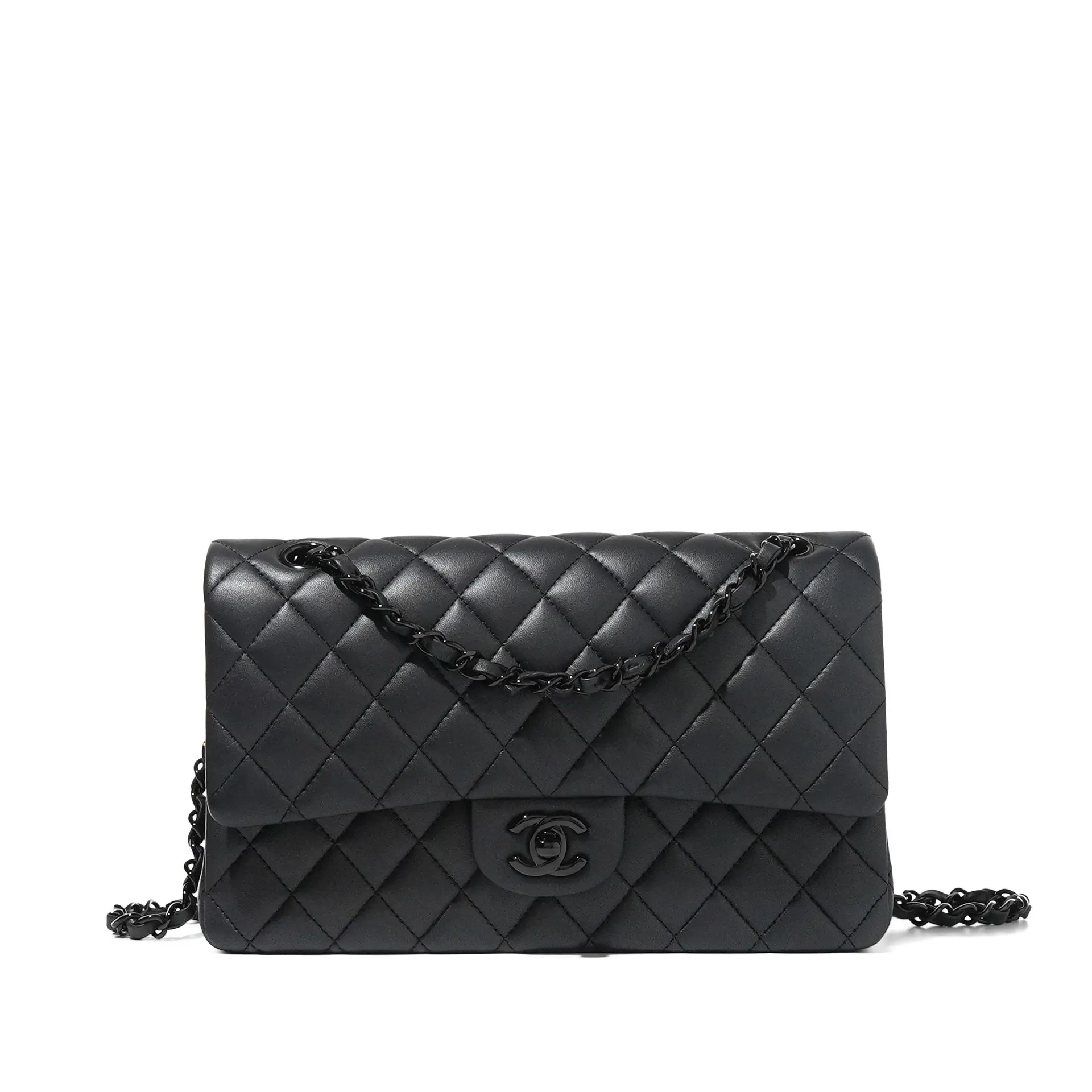 So Black Quilted Lambskin Classic Timeless Double Flap Black Hardware, 2023