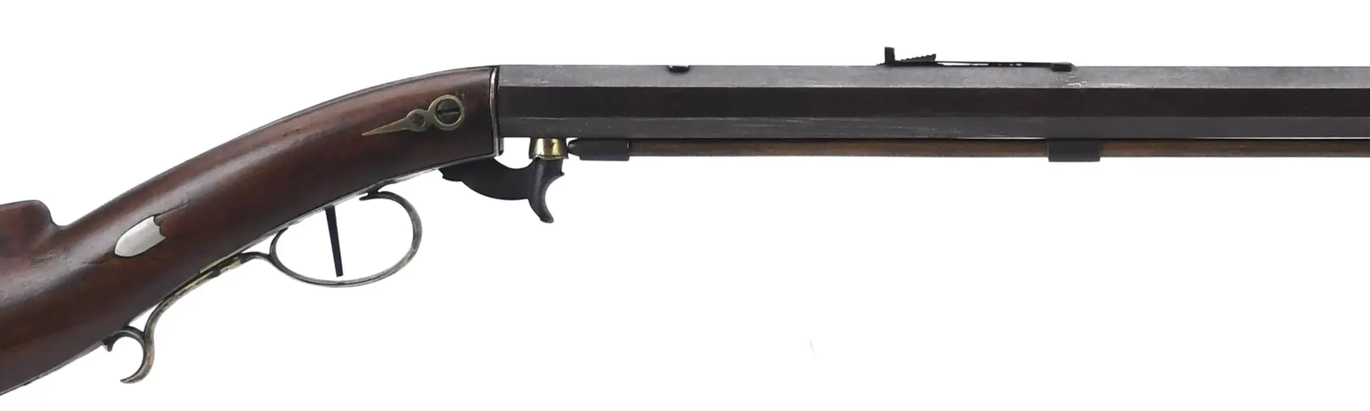D.H. HILLIARD UNDERHAMMER PERCUSSION RIFLE.