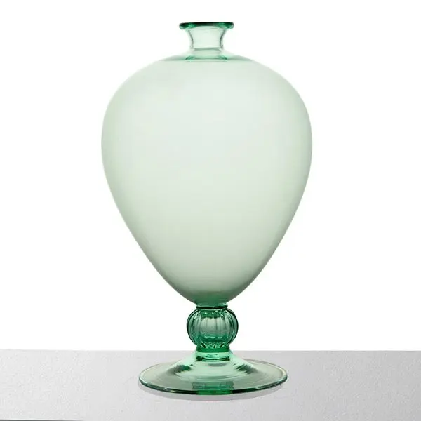 Vaso Veronese in vetro di Murano verde, '80 - Vittorio Zecchin per Venini
