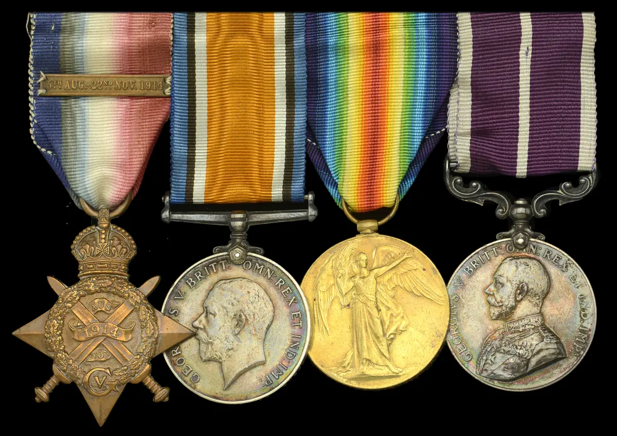 Four: Temporary Sergeant H. Dwyer, Army Service Corps 1914 Star, with