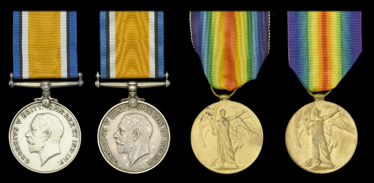 British War Medal 1914-20 (2) (3056157 Pte. A. W. Lane. P.P.C.L.I.;