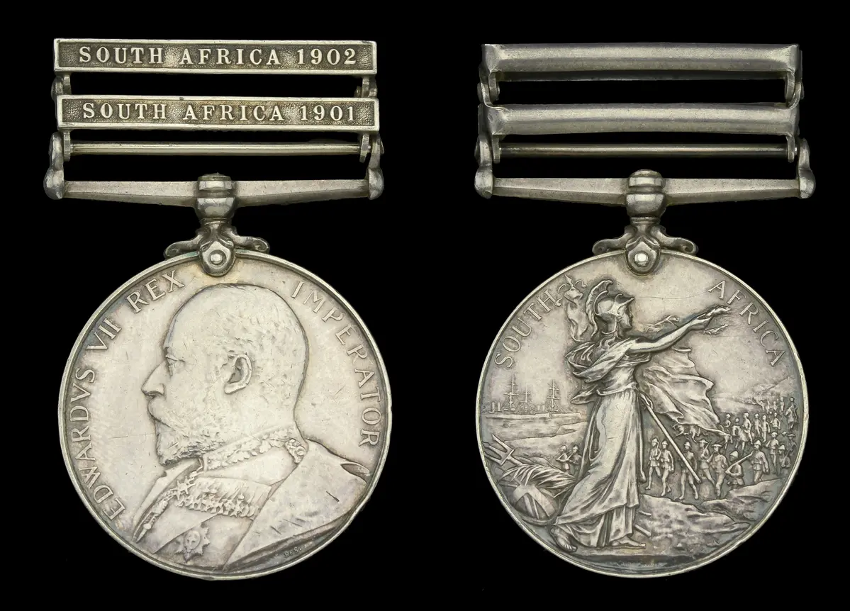 King’s South Africa 1901-02, 2 clasps, South Africa 1901, South Africa