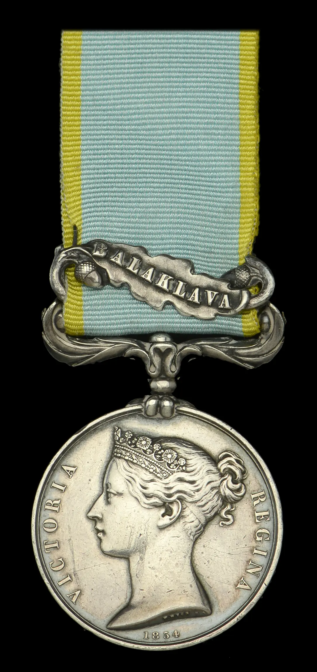 The Crimea Medal awarded to Private J. Bain, 2nd Dragoons (Royal Scots