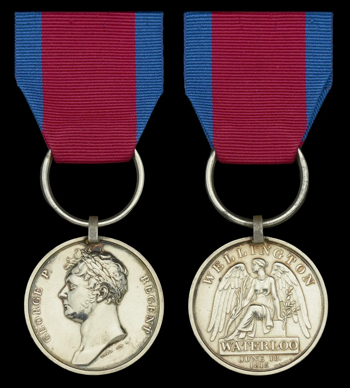 The Waterloo medal awarded to Lieutenant George Ingram, 28th Foot