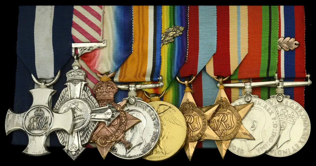 A rare Great War D.S.C., A.F.C. group of nine awarded to Group Captain