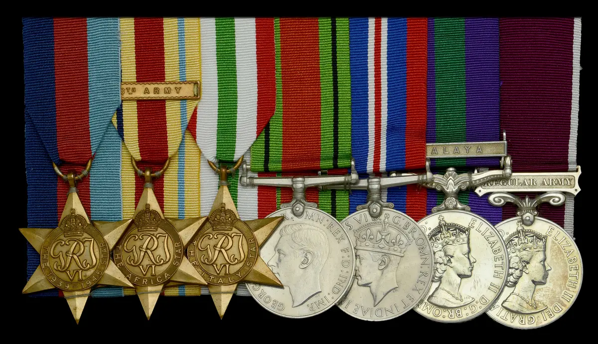 Seven: Sergeant J. S. Peacock, 12th Lancers 1939-45 Star; Africa Star