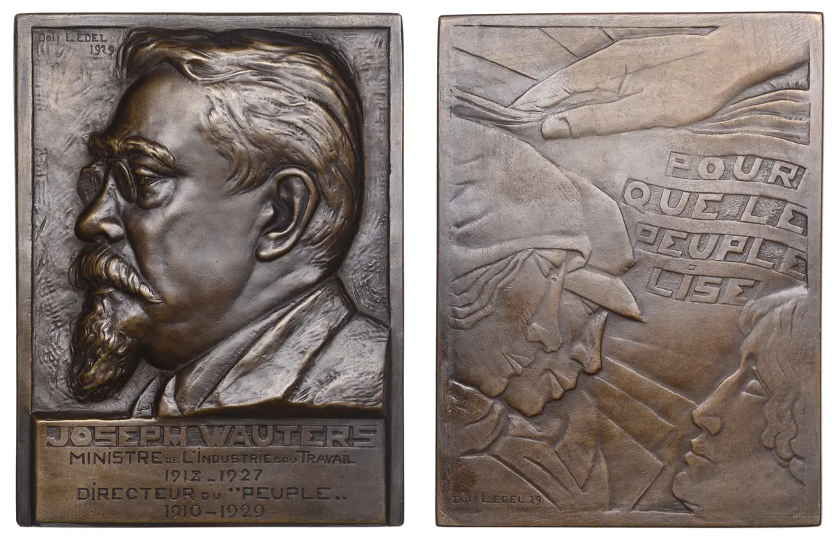 BELGIUM, Décès de Joseph Wauters [Death of Joseph Wauters], 1929
