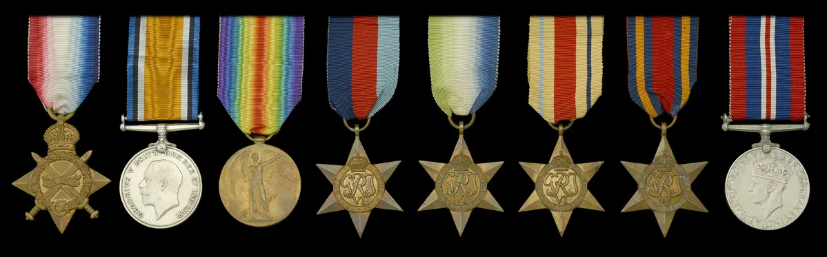 Eight: Stoker J. Bow, Royal Naval Reserve, who served in H.M.S. Canada