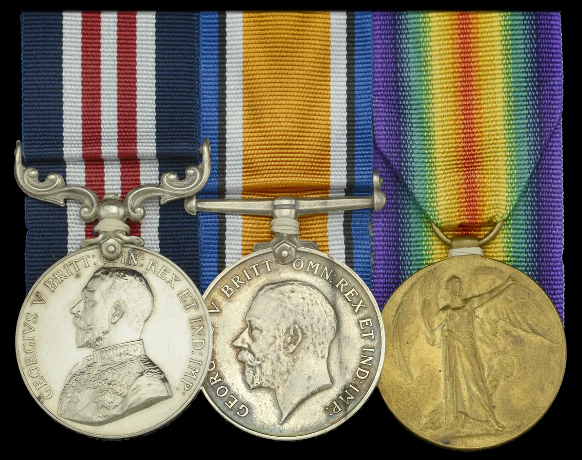 A Great War M.M. group of three awarded to Private W. R. Holder, 1/4th