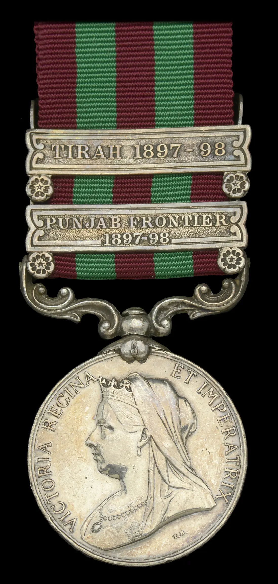 India General Service 1895-1902, 2 clasps, Punjab Frontier 1897-98