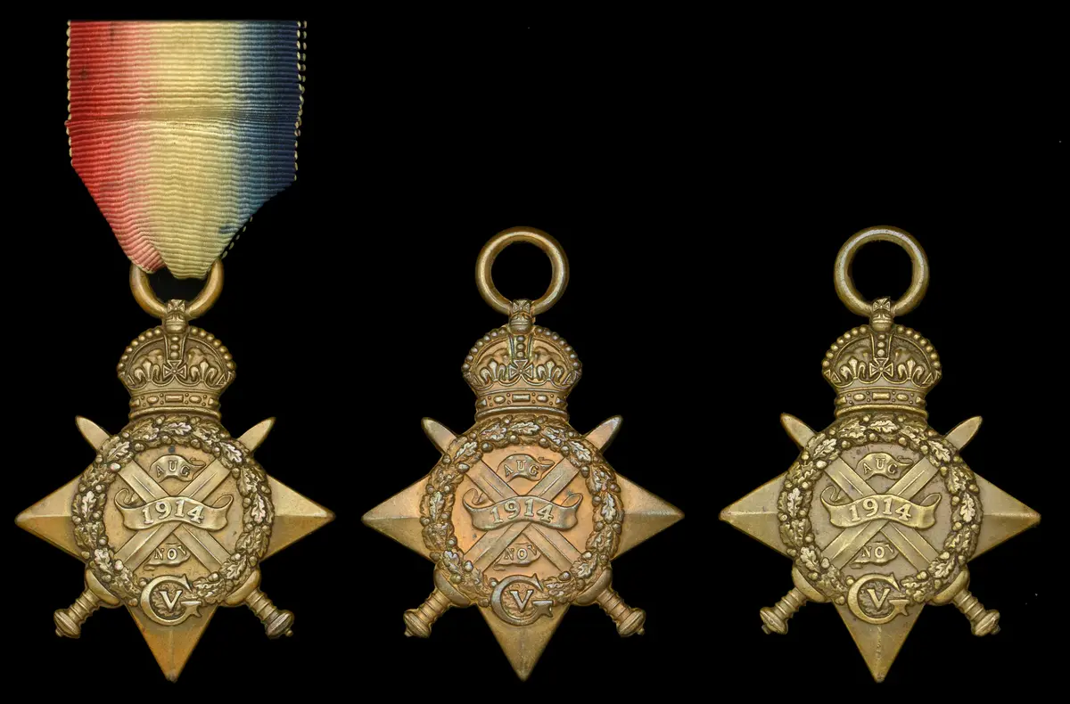 1914 Star (3) (6844 Pte. W. McCarthy. 1/R.W. Fus:; 6229 Pte. S. McDonald.