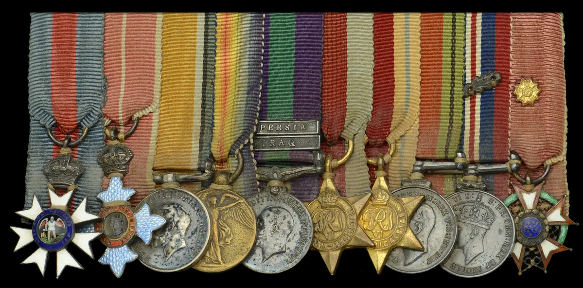 A post-War C.M.G., Second War C.B.E. mounted group of ten miniature