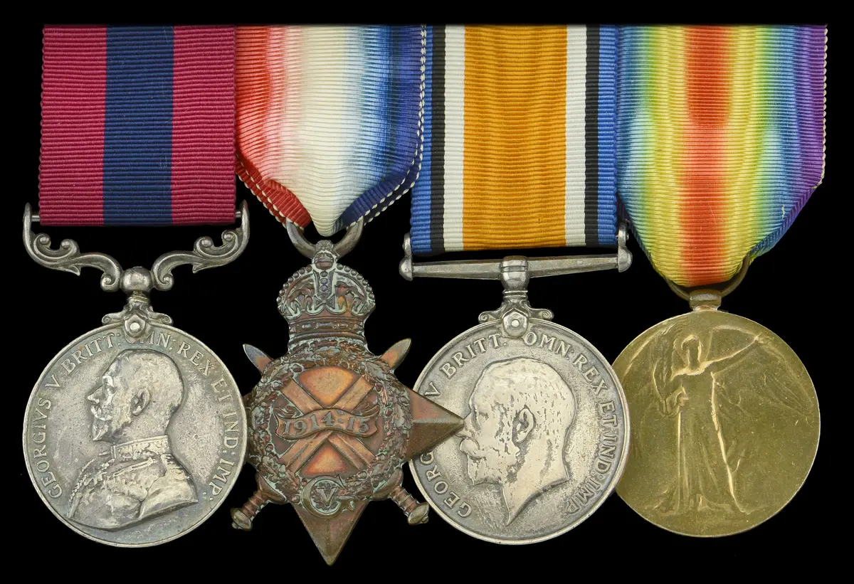 A Great War ‘Western Front’ D.C.M. group of four awarded to Sergeant