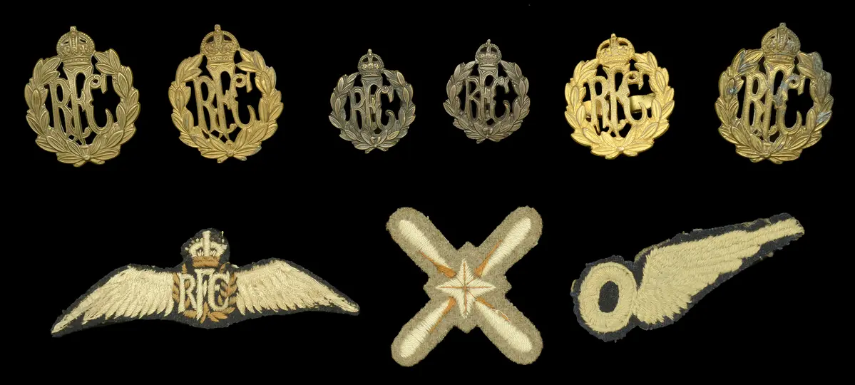 Assorted Royal Flying Corps Insignia. A good selection of Great War